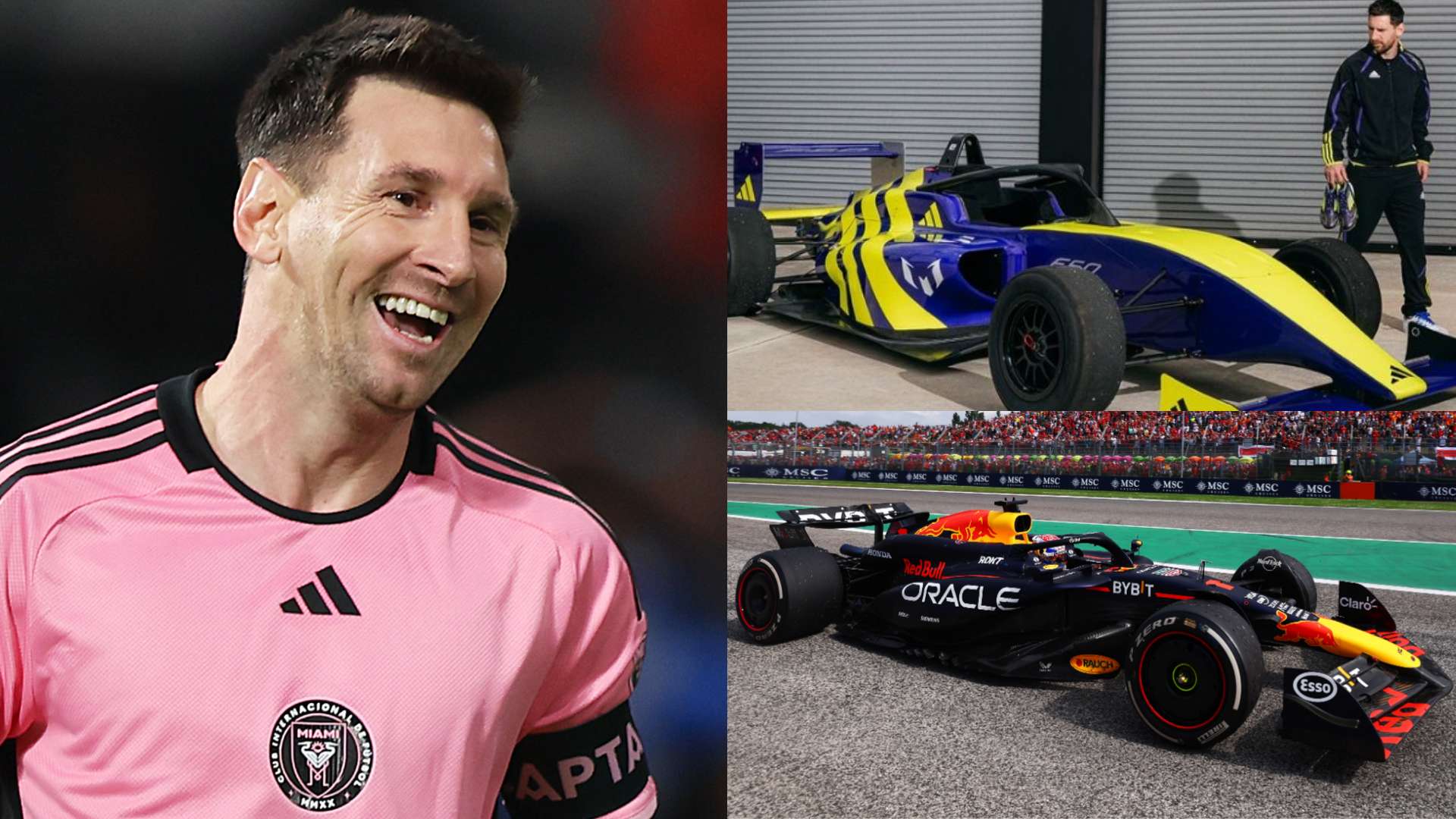 Watch out Max Verstappen Adidas custom F1 car for Lionel Messi as Inter Miami captain finds supercharged ride with the speed I m looking for Goal